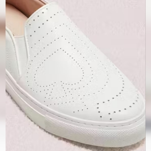 Kate Spade‎ Andy perforated leather white platform slip on Sneakers size 10 new - Picture 3 of 5